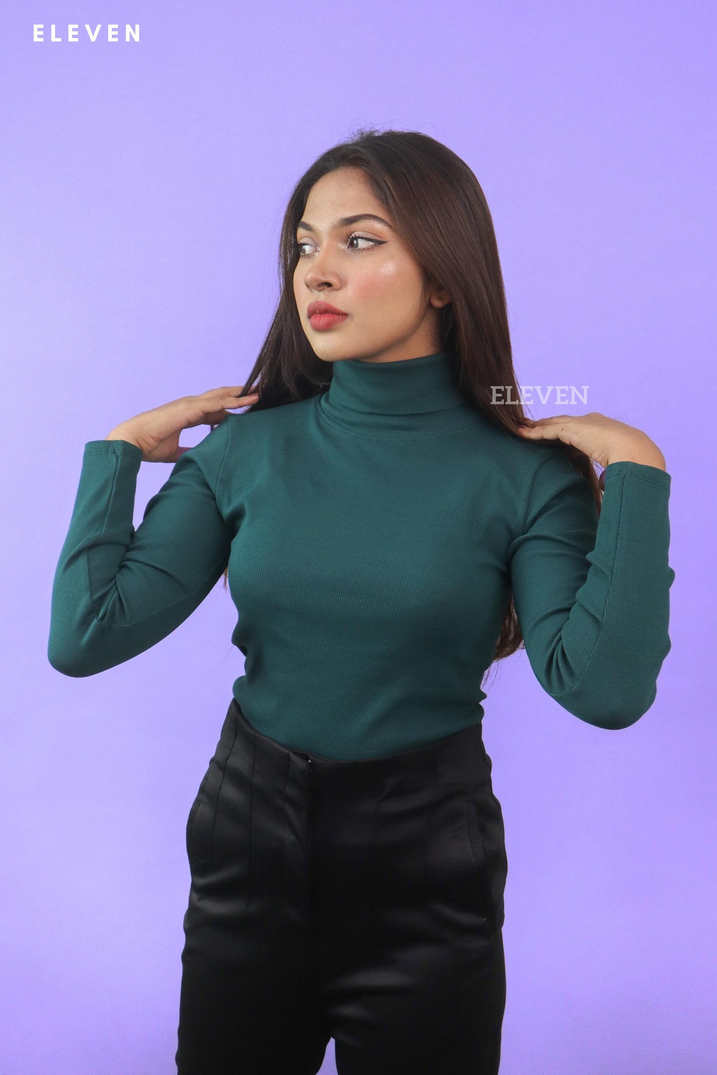 Bottle Green Turtle Neck
