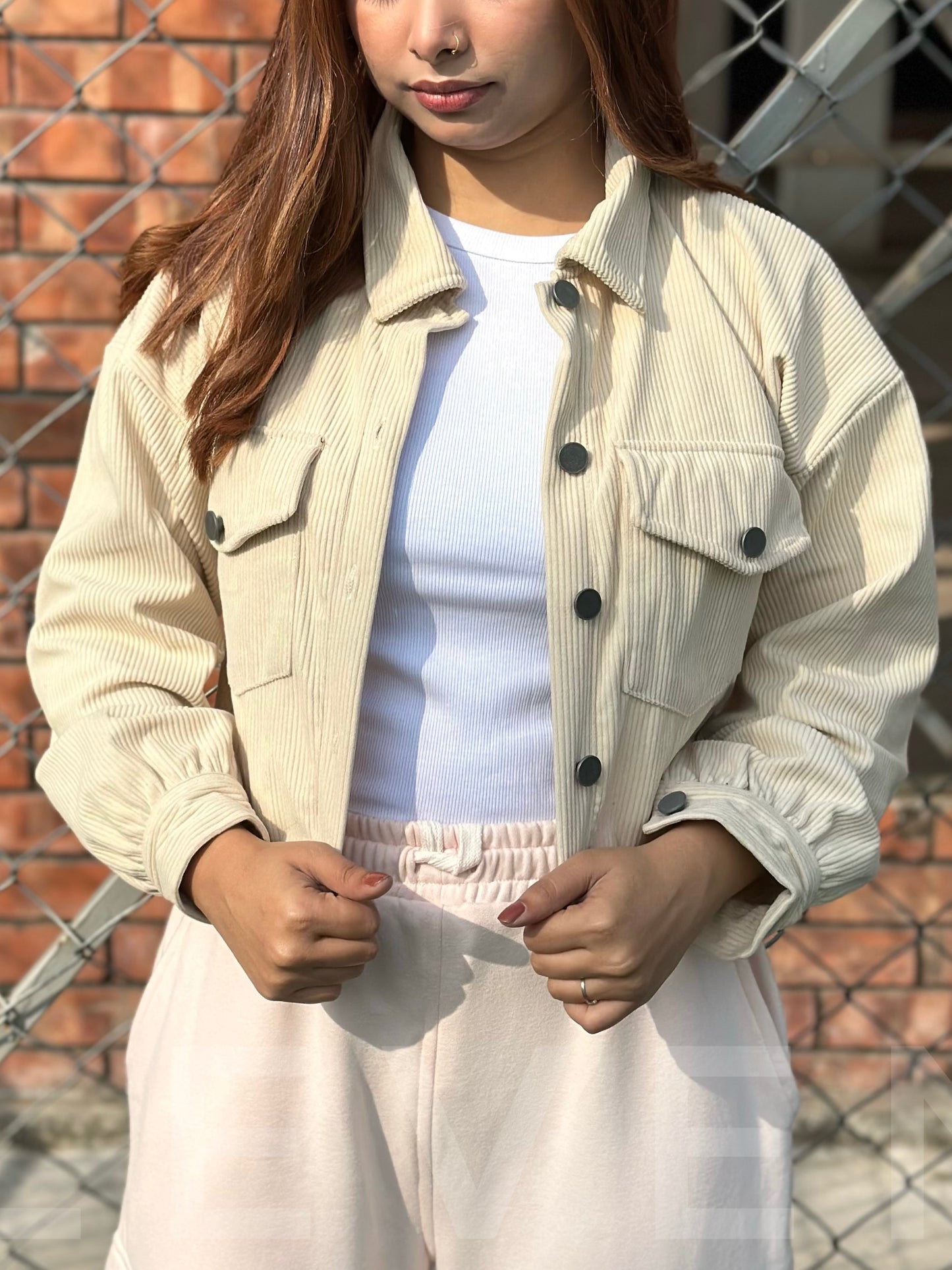 Off-White Dropshoulder Corduroy Jacket