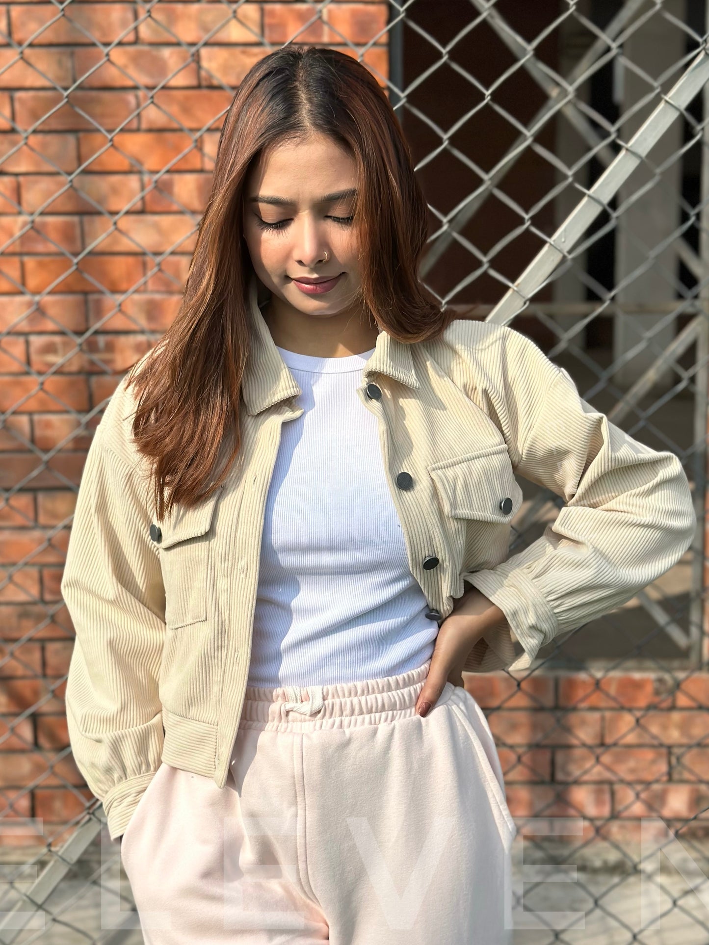 Off-White Dropshoulder Corduroy Jacket