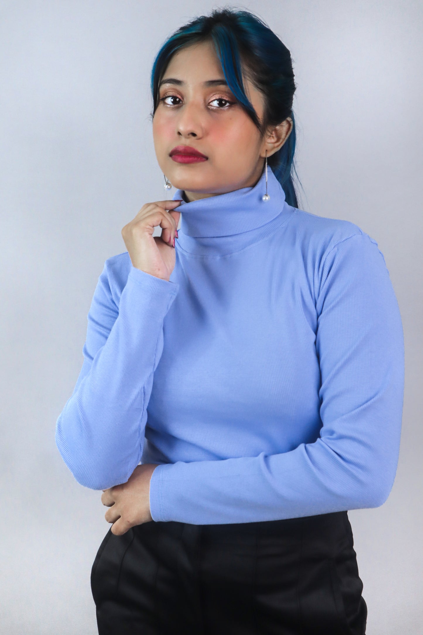 Sky Blue Turtle Neck