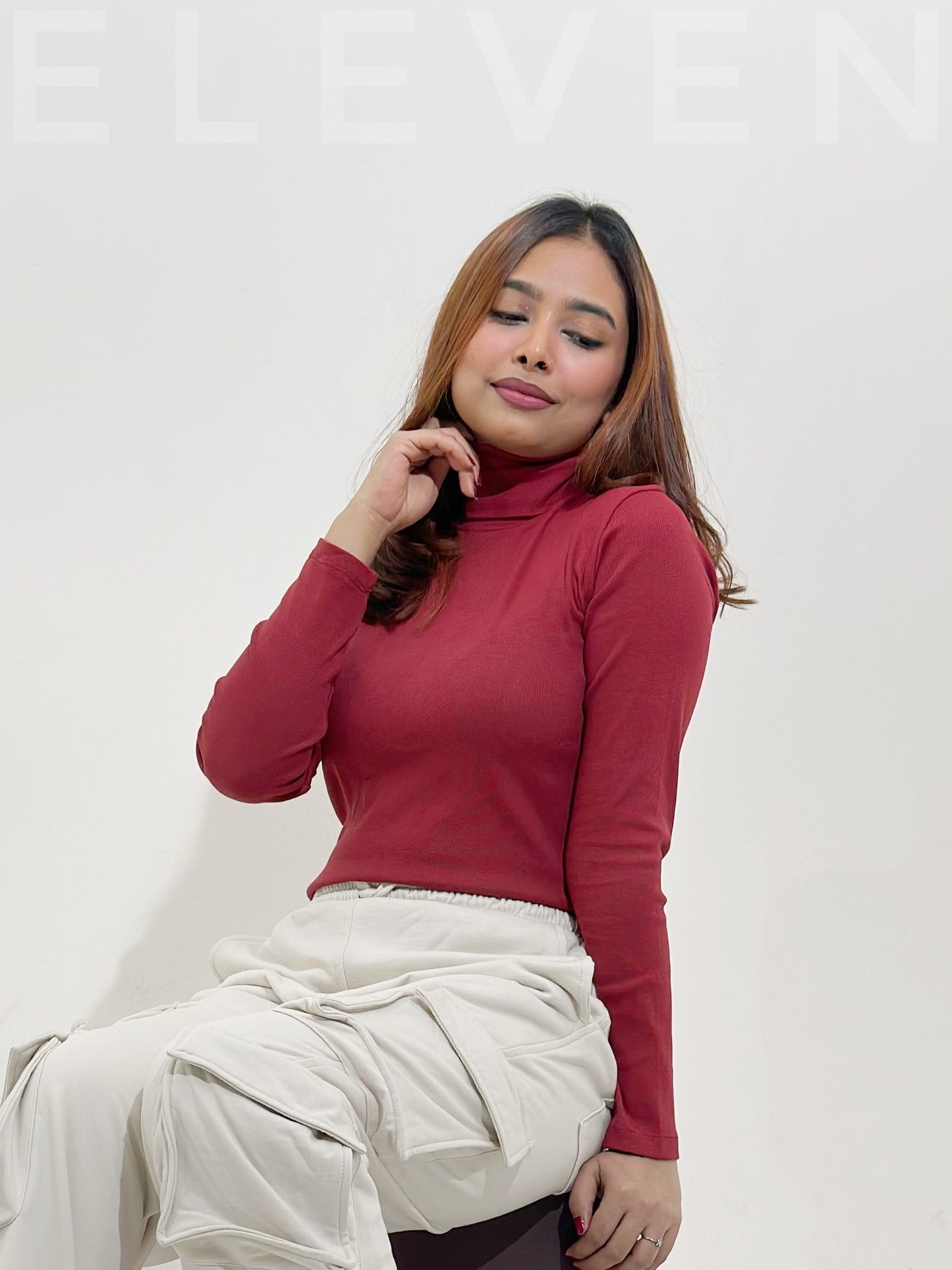 Maroon Turtle Neck