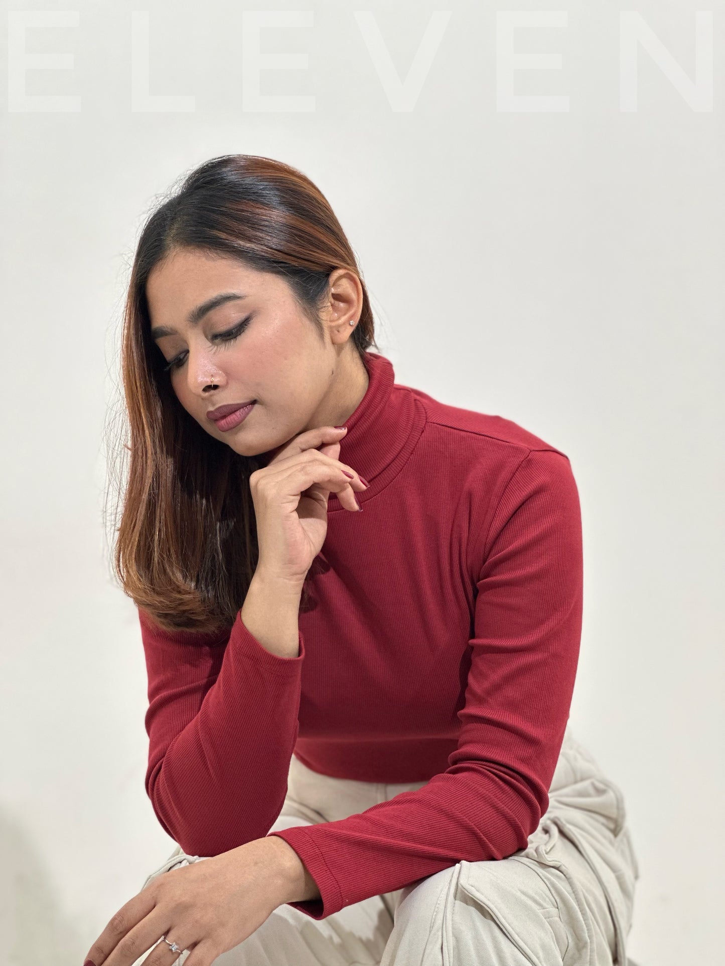Maroon Turtle Neck