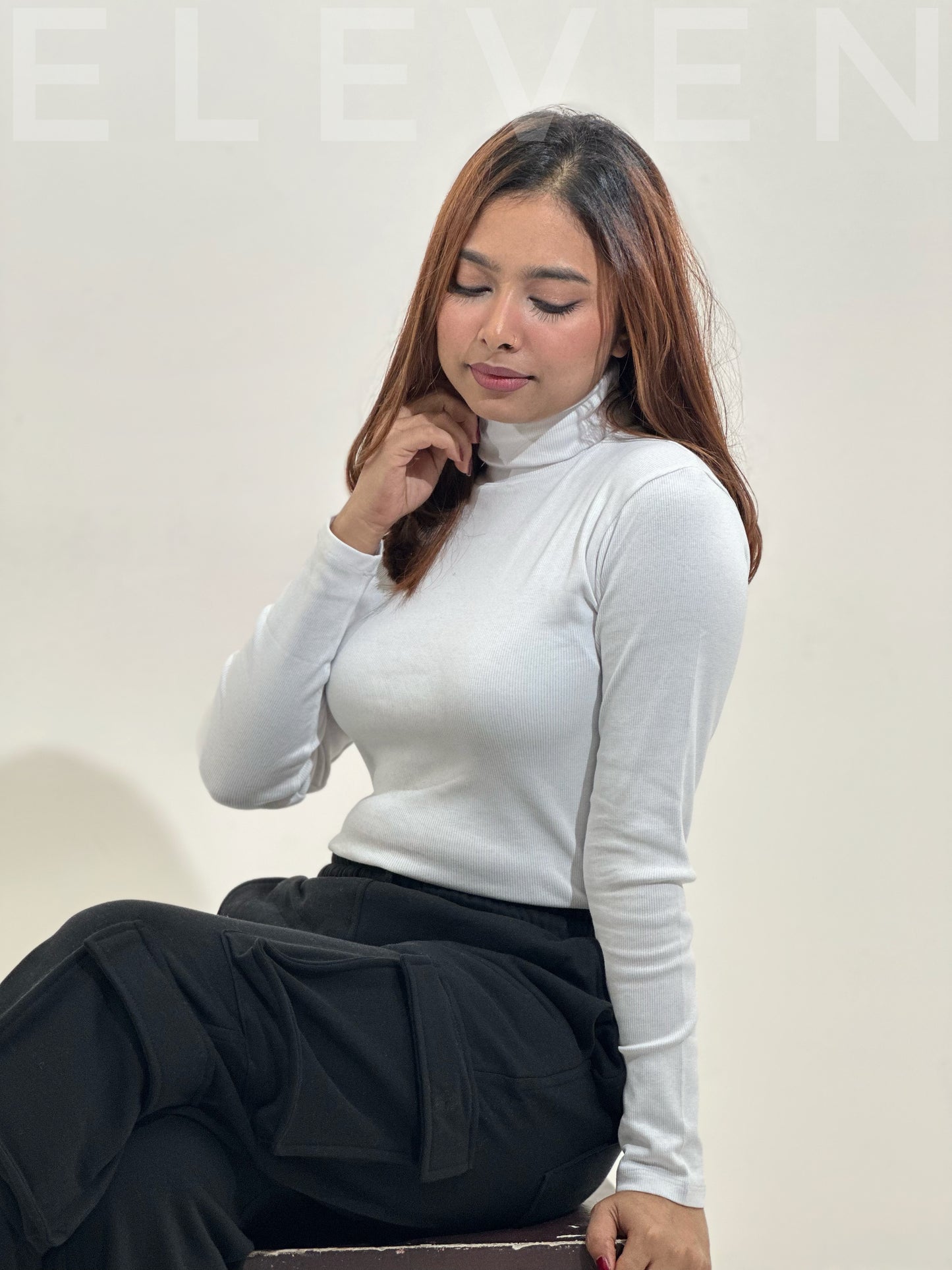 White Turtle Neck
