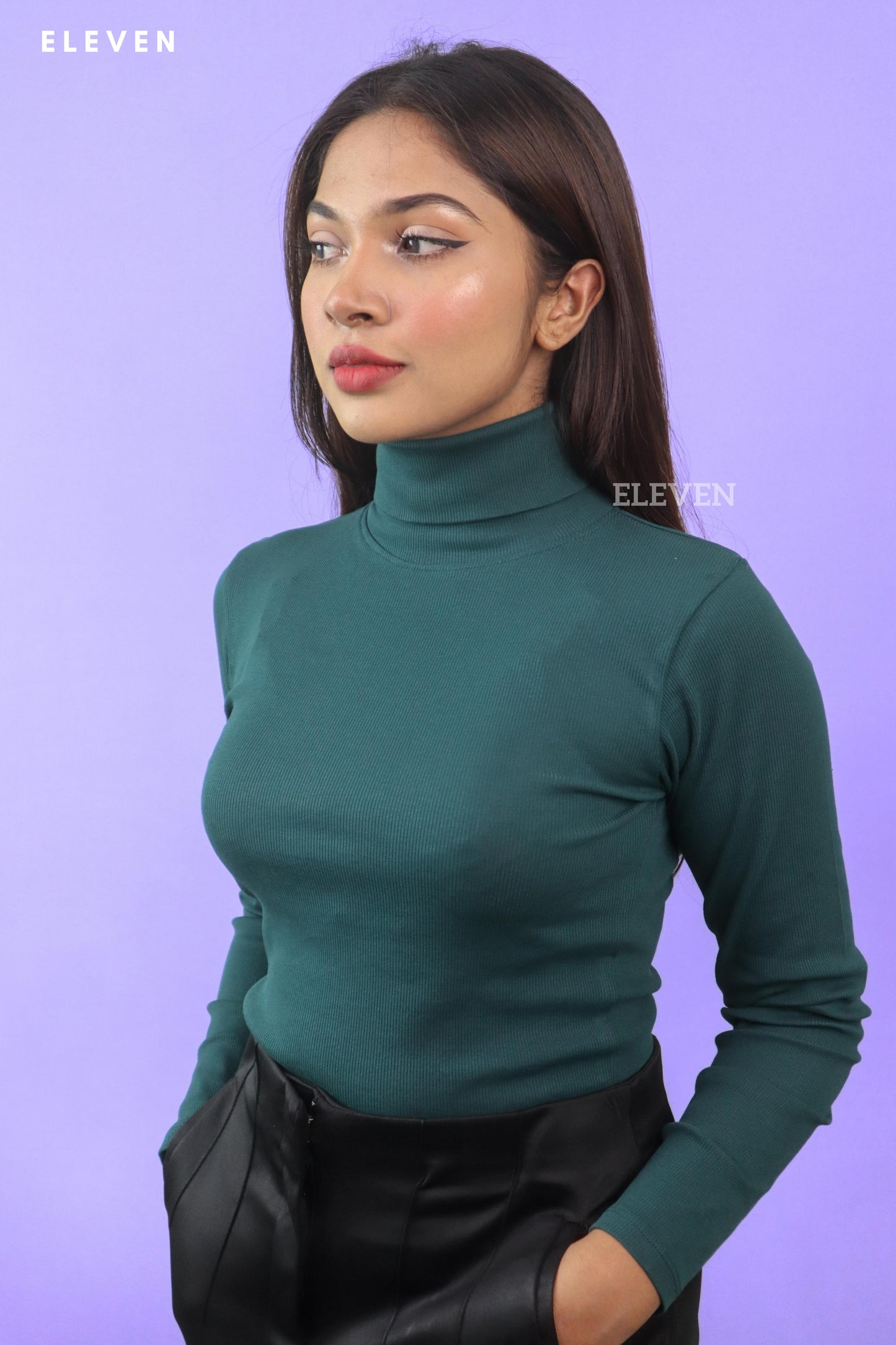 Bottle Green Turtle Neck